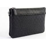 Luvi Zenıx Siyah Desenli Kadın Clutch Çanta - STANDART