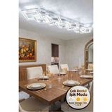 Luvia Model 7"li Gümüş 3 Renk Modu Yemek Masası Oturma Çocuk Yatak Odası Modern Ledli Avize