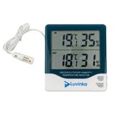 Luvinka CH-927 Dijital İç Dış Sıcaklık Nem Ölçer, Termometre Higrometre, Çift Sensörlü, Max Min Hafızalı