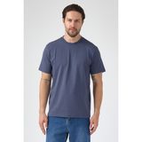 Luvint Erkek Bisiklet Yaka Basic Tişört - Açık Füme - XL