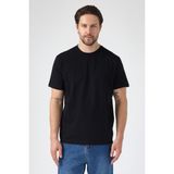Luvint Erkek Bisiklet Yaka Basic Tişört - Siyah - XL