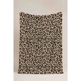 Luvis Store Gold Leopar Desenli Çok Amaçlı Polar Battaniye & Örtü - Çok Renkli - 155 x 220 cm