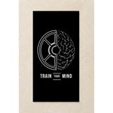 Luvis Store Train Your Mind Yazılı Spor ve Fitness Havlusu 50X100 cm - Siyah - 50 x 100 cm