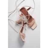 LuviShoes 801 Ten Cilt Topuklu Kadın Sandalet
