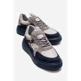 LuviShoes AERE Lacivert Desenli Kadın Spor Ayakkabı