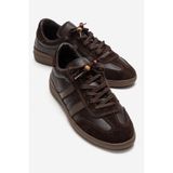 LuviShoes ARDIX Kahverengi Hakiki Deri Kadın Spor Ayakkabı