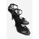 LuviShoes ARONA Siyah Kadın Topuklu Ayakkabı