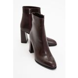 LuviShoes JEWEL Bordo Cilt Kadın Topuklu Bot