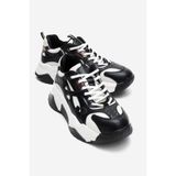 LuviShoes LECCE Siyah Beyaz Kadın Spor Ayakkabı