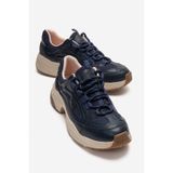 LuviShoes LETTY Lacivert Baskı Scuba Kadın Spor Ayakkabı