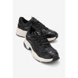 LuviShoes LETTY Siyah Baskı Scuba Kadın Spor Ayakkabı