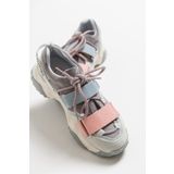 LuviShoes LULEN Buz Multi Sim Yazılı Cırtlı Kadın Spor Sneakers