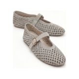 Luvishoes Luvi Shoes Arian Bej Süet Hakiki Der Delikli Kadın Babet Ayakkabı Bej Süet