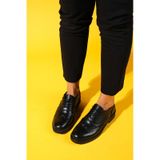 Luvishoes Luvi Shoes Avra Siyah Cilt Hakiki Deri Kadın Oxford Ayakkabı Siyah