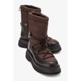 Luvishoes Luvi Shoes Weld Kahverengi Cilt Kadın Kar Botu Kahverengi Deri