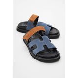 LuviShoes MORTE Laci-Taba Süet Hakiki Deri Kadın Terlik