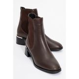 Luvishoes Neiva Kahve Cilt Hakiki Deri Kadın Chelsea Bot Kahverengi Deri