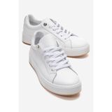 LuviShoes PALLEN Beyaz Floter Hakiki Deri Kadın Günlük Spor Ayakkabı