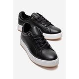 LuviShoes PALLEN Siyah Floter Hakiki Deri Kadın Günlük Spor Ayakkabı