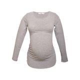 Luvmabelly 2301-2309 Pamuklu Uzun Kollu Hamile T-shirt-gri