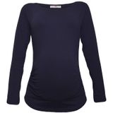 Luvmabelly 2301-2309 Pamuklu Uzun Kollu Hamile T-shirt-lacivert