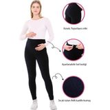 Luvmabelly Beli Ayarlanabilir Kışlık Kadife Hamile Tayt %50 Pamuk %50 Polyester Lacivert - XL
