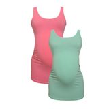 Luvmabelly Hamile Atlet Seti,%95 Pamuk%5 Elastan, Pembe&Mint, 2 Adet, S Beden