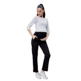 Luvmabelly Kadın Hamile Pantolonu, Dalgıç Kumaş, Siyah, M Beden
