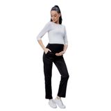 Luvmabelly Kadın Hamile Pantolonu, Dalgıç Kumaş, Siyah, S Beden