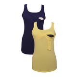 LuvmaBelly MYRA1504_1509 Sarı Lacivert Emzirme Atlet Seti