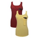 LuvmaBelly MYRA1505_1509 Sarı Bordo Emzirme Atlet Seti