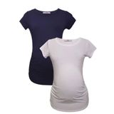 LuvmaBelly MYRA2010-2011 Lacivert Beyaz Hamile T-Shirt Seti