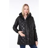 Luvmabelly MYRA7800 Kapitoneli Hamile Montu Siyah %100 Polyester Rahat Kesim Şık Tasarım - 2XL