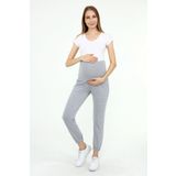 Luvmabelly Myra8091 - Gri Hamile Jogger Eşofman