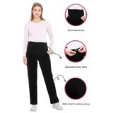 Luvmabelly MYRA8510 Beli Ayarlanabilir Kışlık Kadife Hamile Pantolonu -Siyah