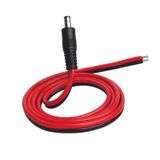 LUVMOXE 14AWG DC Güç Kuyruk Kablosu, 5,5 mm x 2,5 mm Erkek Fiş Jakı Çıplak Kablo Açık Uçlu Güç Kaynağı Yedek Onarım Kablosu, Şerit Işık, CCTV, Monitörler vb. için - 3,3 ft/1 m