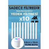 Luvroshe Hava Nemlendirici Buhar Makinası Filtresi H20 Humudifier Flitre 10 Adet 0.8X10 cm - Beyaz