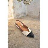 Luwesda %100 Deri Kadın Sivri Burun Slingback Babet – Günlük Şık Arkası Açık Ayakkabı