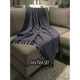 Luwino Home Koltuk Örtüsü , Tv Şalı , Throw ,Yatak Örtüsü , Çok Amaçlı Örtü , Antrasit Renk 180x200 cm - 180 x 200 cm