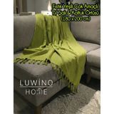 Luwino Home Koltuk Örtüsü , Tv Şalı , Throw ,yatak Örtüsü , Çok Amaçlı Örtü , Fıstık Yeşili Renk 180X200 cm - 180 x 200 cm