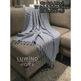 Luwino Home Koltuk Örtüsü , Tv Şalı , Throw ,yatak Örtüsü , Çok Amaçlı Örtü , Gri Renk 180X200 cm - 180 x 200 cm