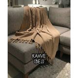 Luwino Home Koltuk Örtüsü , Tv Şalı , Throw ,yatak Örtüsü , Çok Amaçlı Örtü , Kahve Renk 180X200 cm - 180 x 200 cm - Kahverengi - Bej