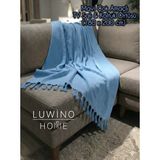 Luwino Home Koltuk Örtüsü , Tv Şalı , Throw ,yatak Örtüsü , Çok Amaçlı Örtü , Mavi Renk 180X200 cm - 180 x 200 cm