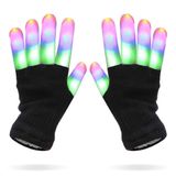 Luwint LED Renkli Yanıp Sönen Parmak Aydınlatmalı Eldivenler, Yetişkinler Gençler için Glow Rave Havalı Oyuncaklar