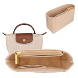 luwrevc Longchamp Mini Çanta Kadınlar için Çanta Düzenleyici Ekleme, Çok Cepli Keçe Bez Çantalar, Mini Uzun Şampiyon Çantası için Takım Elbise, Le Pliage El Çantaları için Aksesuar Düzenleyici Ek