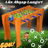 Lüx Ahşap Langırt Seti - Ahşap Oyuncak - Futbol Oyuncakları - Top Oyuncak Langırt Setleri - Langırt Oyuncakları - Ahşap