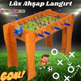 Lüx Ahşap Langırt Seti - Ahşap Oyuncak - Futbol Oyuncakları - Top Oyuncak Langırt Setleri - Langırt