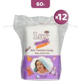 Lux Bebek Temizleme Pamuğu Ekstra Yumuşak 60'lı Paket 12 Adet Hassas Ciltler İçin