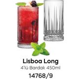 Lüx Beyaz 4'lü Long Bardak Seti, 450ML, Zarif ve Şık Tasarım - Seçenek 1