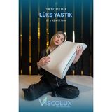 Lüx Bombeli Boyun Destekli Ortopedik Yastık; Anti-Aging Visco Yastık 57X42X13/11 Yeşil - 57 x 42 cm
